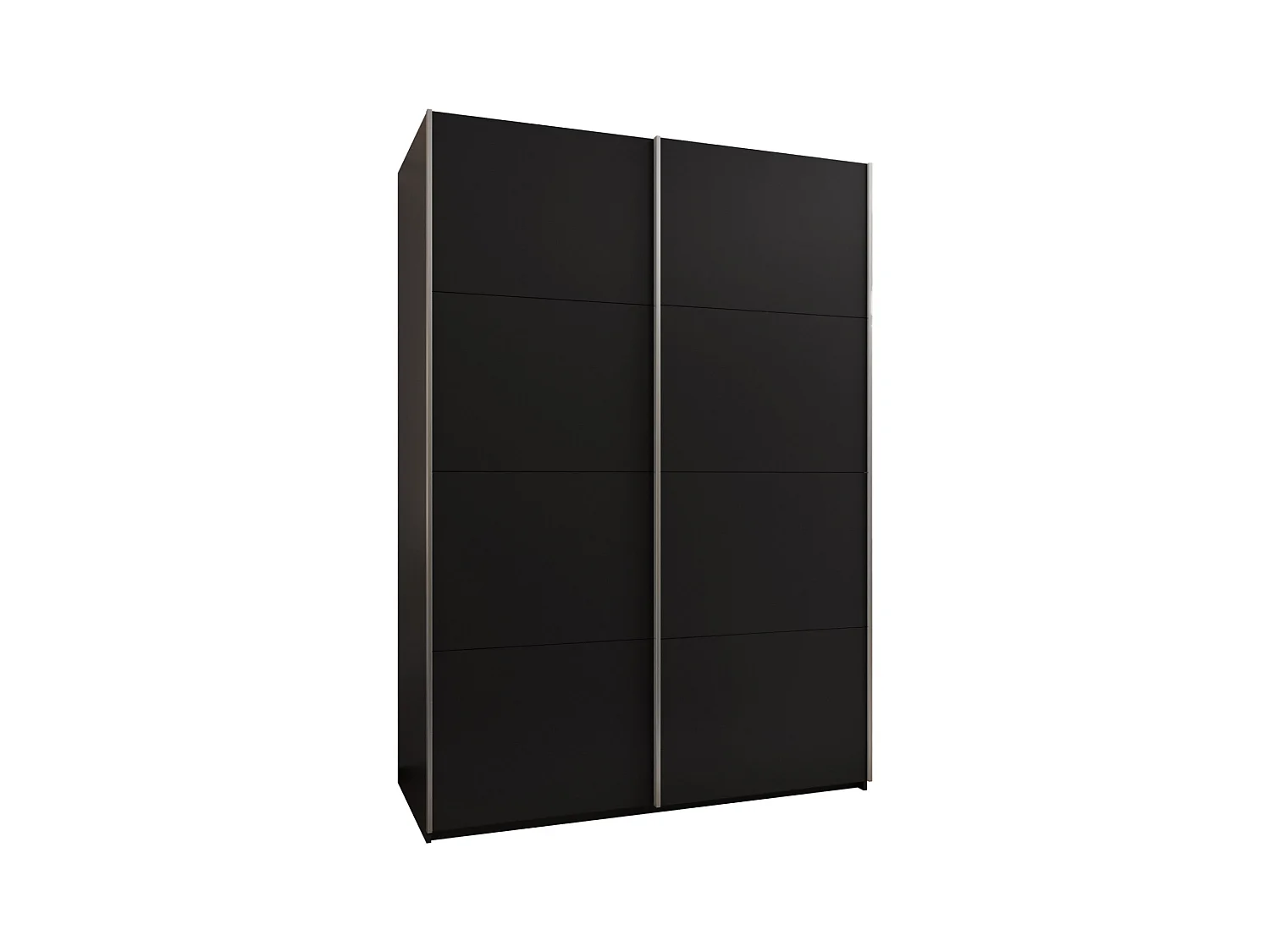 Armoire Lux 1 245,5/170/64 (Noir/Noir/Argent)