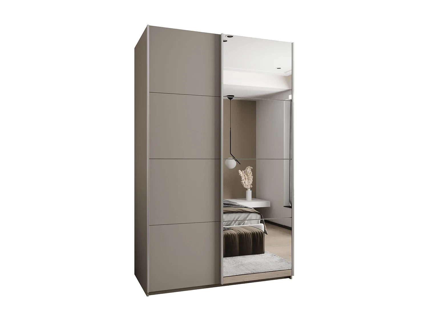 Armoire Lux 3 245,5/160/64 (Cachemire/Cachemire/Argent)