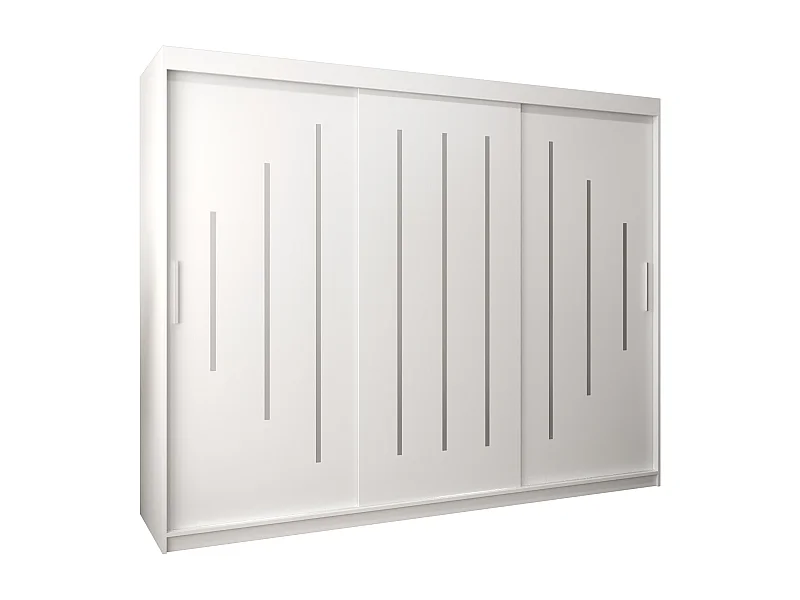 SCHWEBETÜRENSCHRANK YORK 200/250/62 3-türig (Weiß/Weiß)