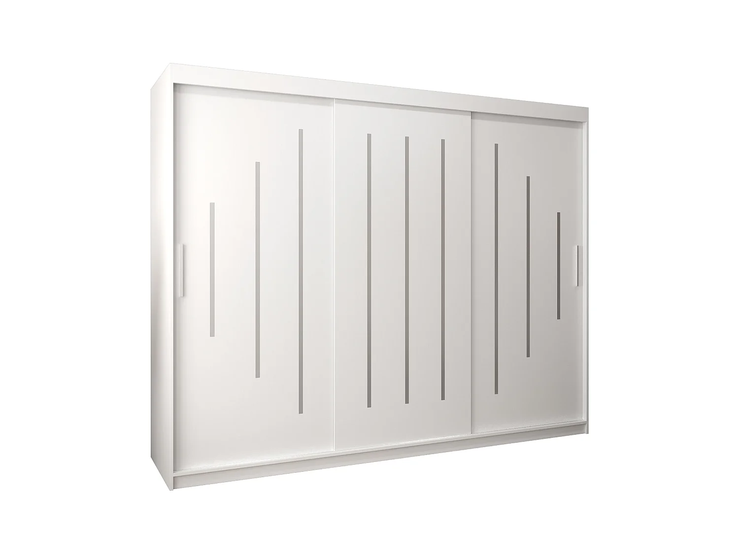 YORK KLEDINGKAST MET SCHUIFDEUREN 200/250/62 3 deuren (wit/wit)