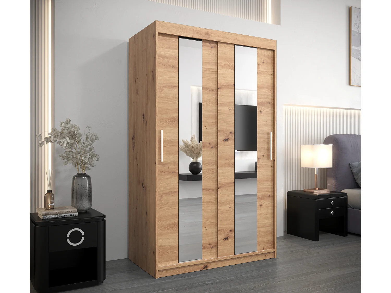 Armoire Pole À Portes Coulissantes 200/120/62 2 portes (Artisan/Artisan)