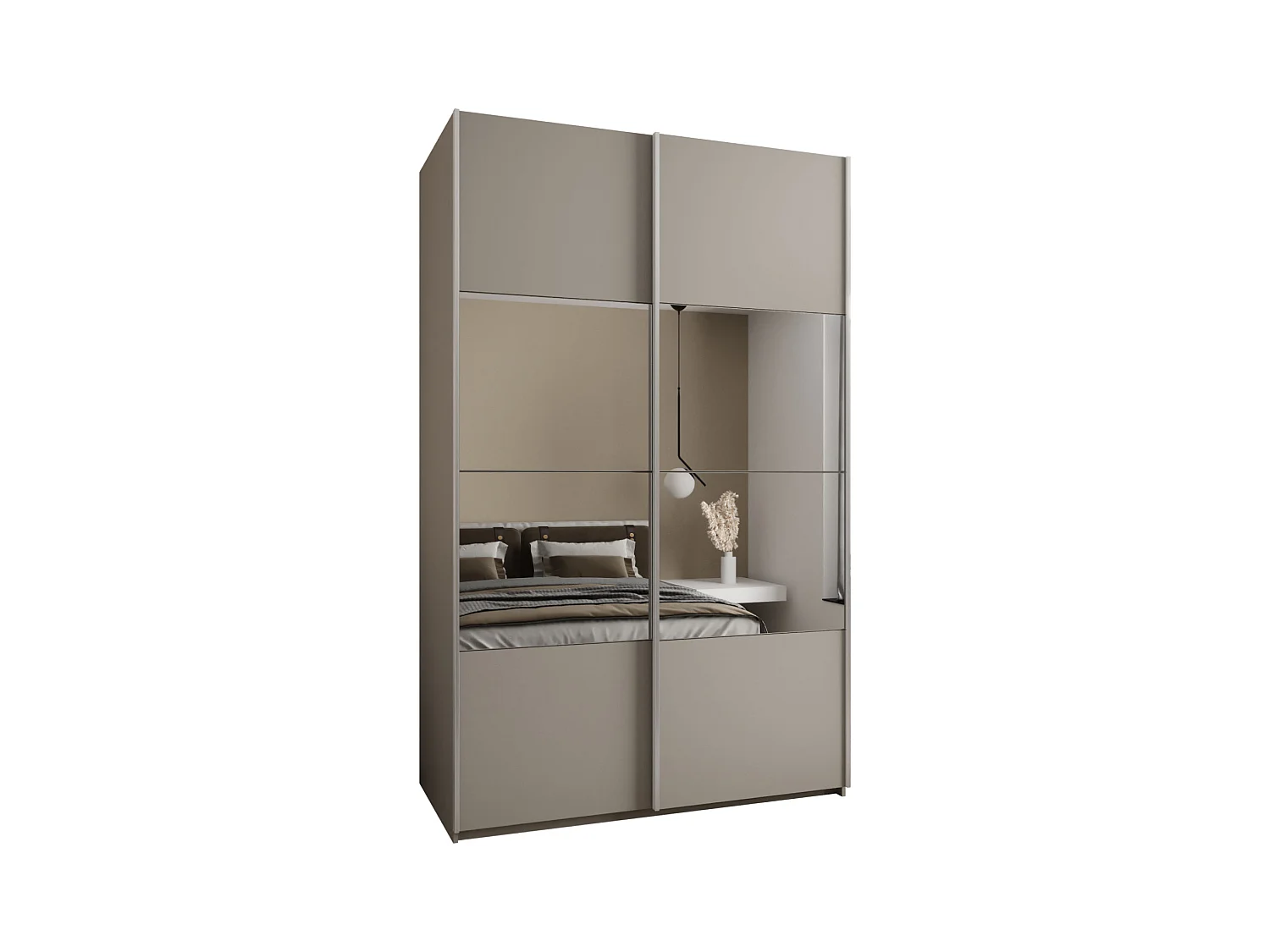Armadio Lux 4 245,5/160/64 (Cachemire/Cachemire/Argento)