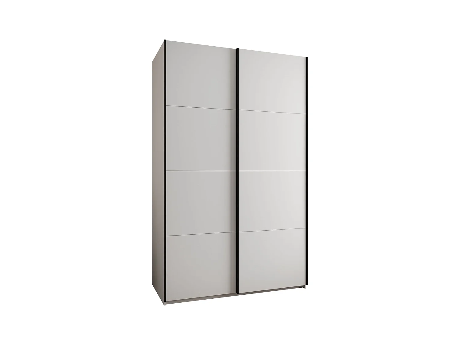 SCHWEBETÜRENSCHRANK Lux 1 245,5/150/64 (Weiß/Weiß/Schwarz)