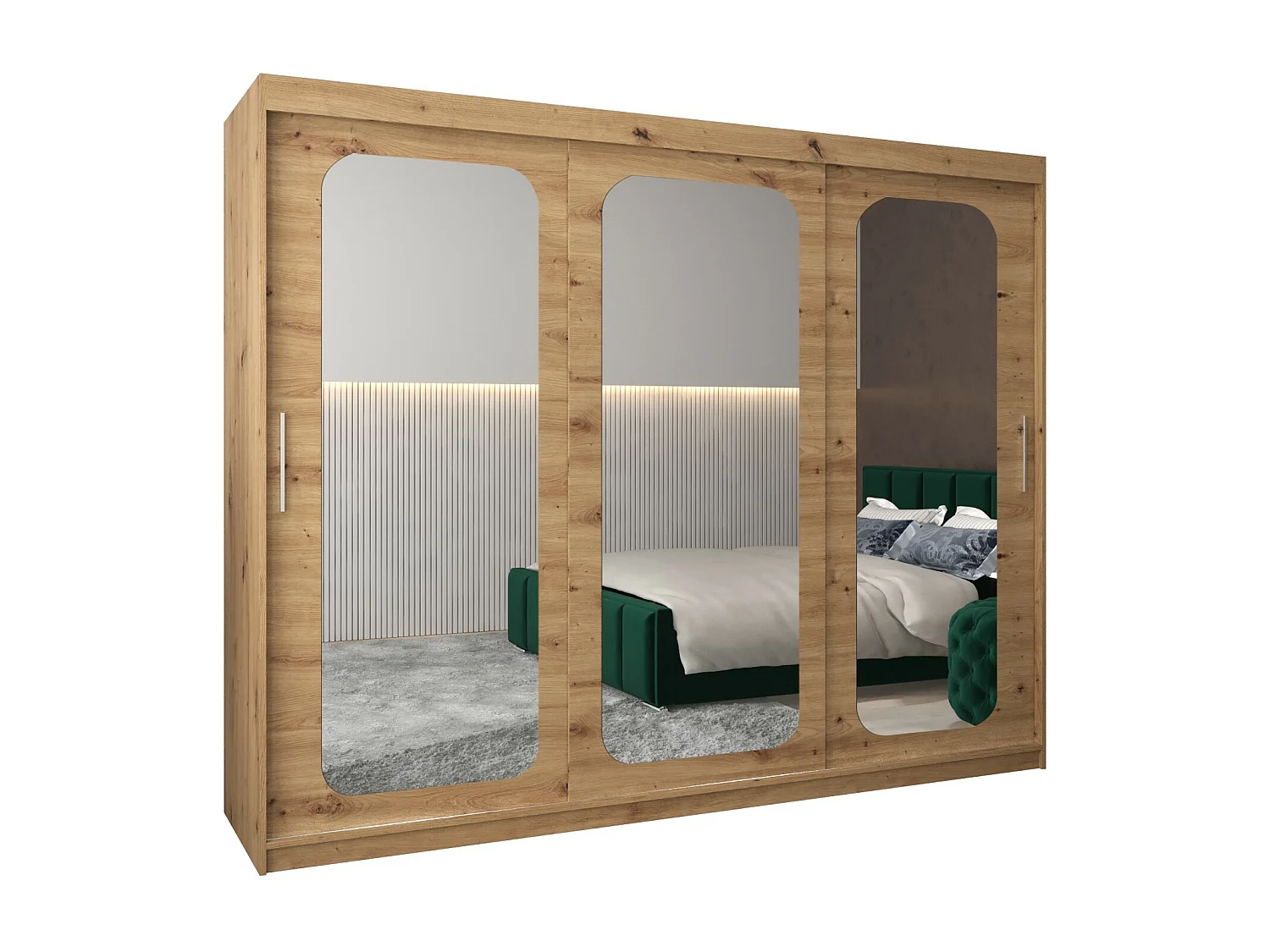 SCHWEBETÜRENSCHRANK PROMO T3 200/250/62 3-türig (Artisan/Artisan)