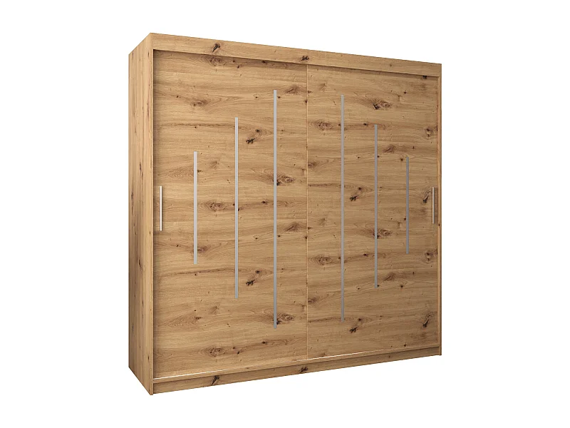 ARMOIRE YORK À PORTES COULISSANTES 200/200/62 2 Portes (Artisan/Artisan)