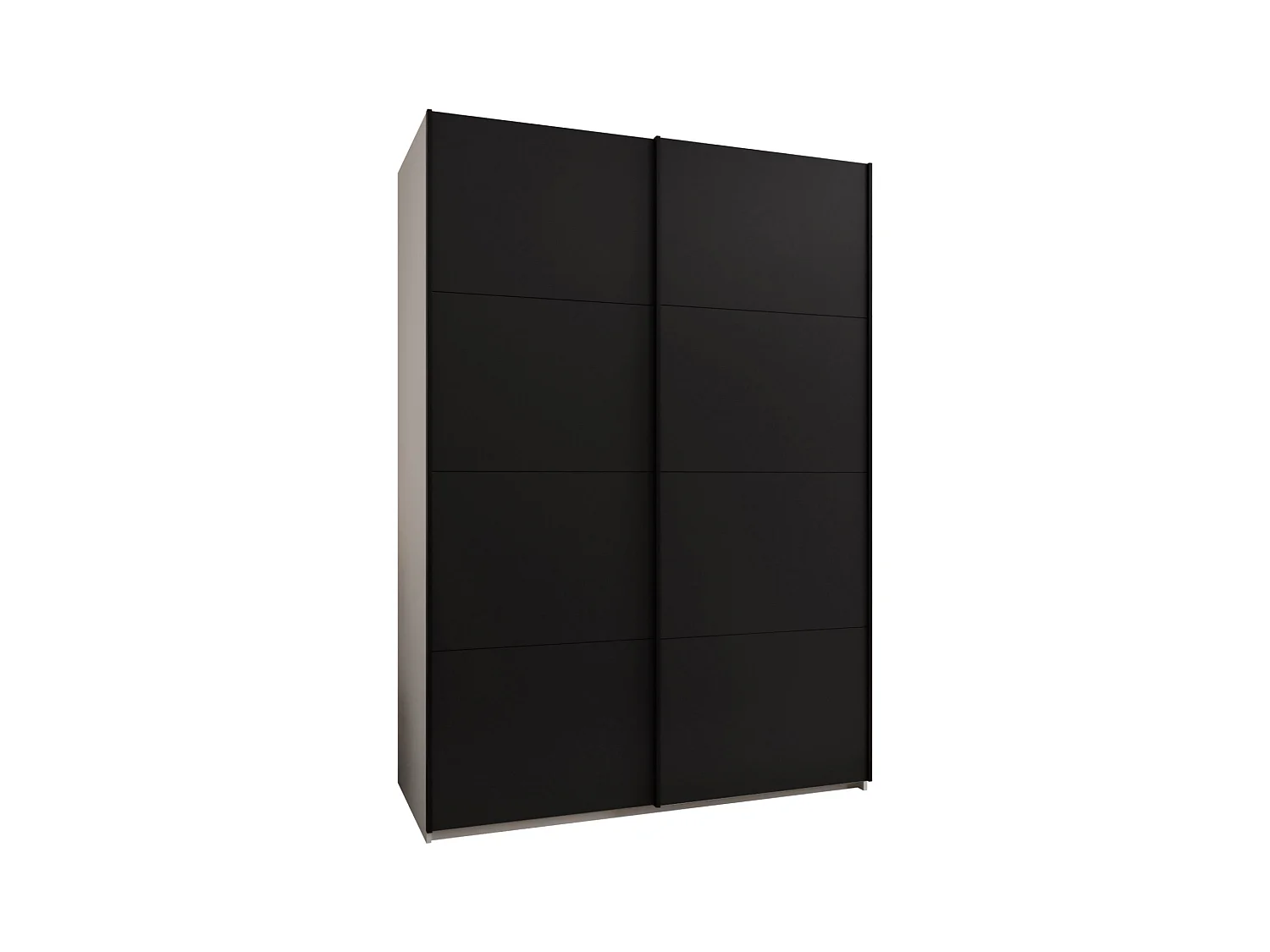 SCHWEBETÜRENSCHRANK Lux 1 245,5/180/64 (Weiß/Schwarz/Schwarz)