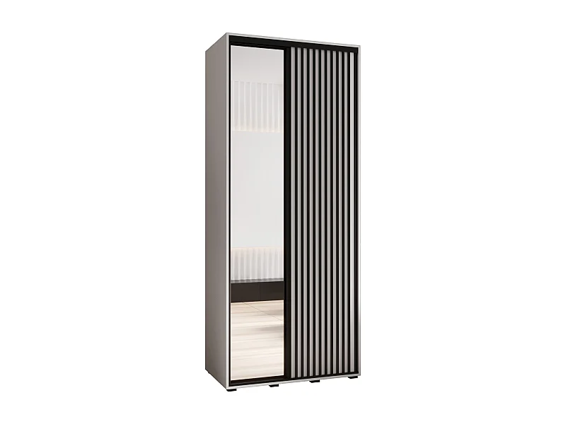 ARMOIRE LANKO 2 À PORTES COULISSANTES 235,2/120/45 2 Portes (Blanc/Blanc)