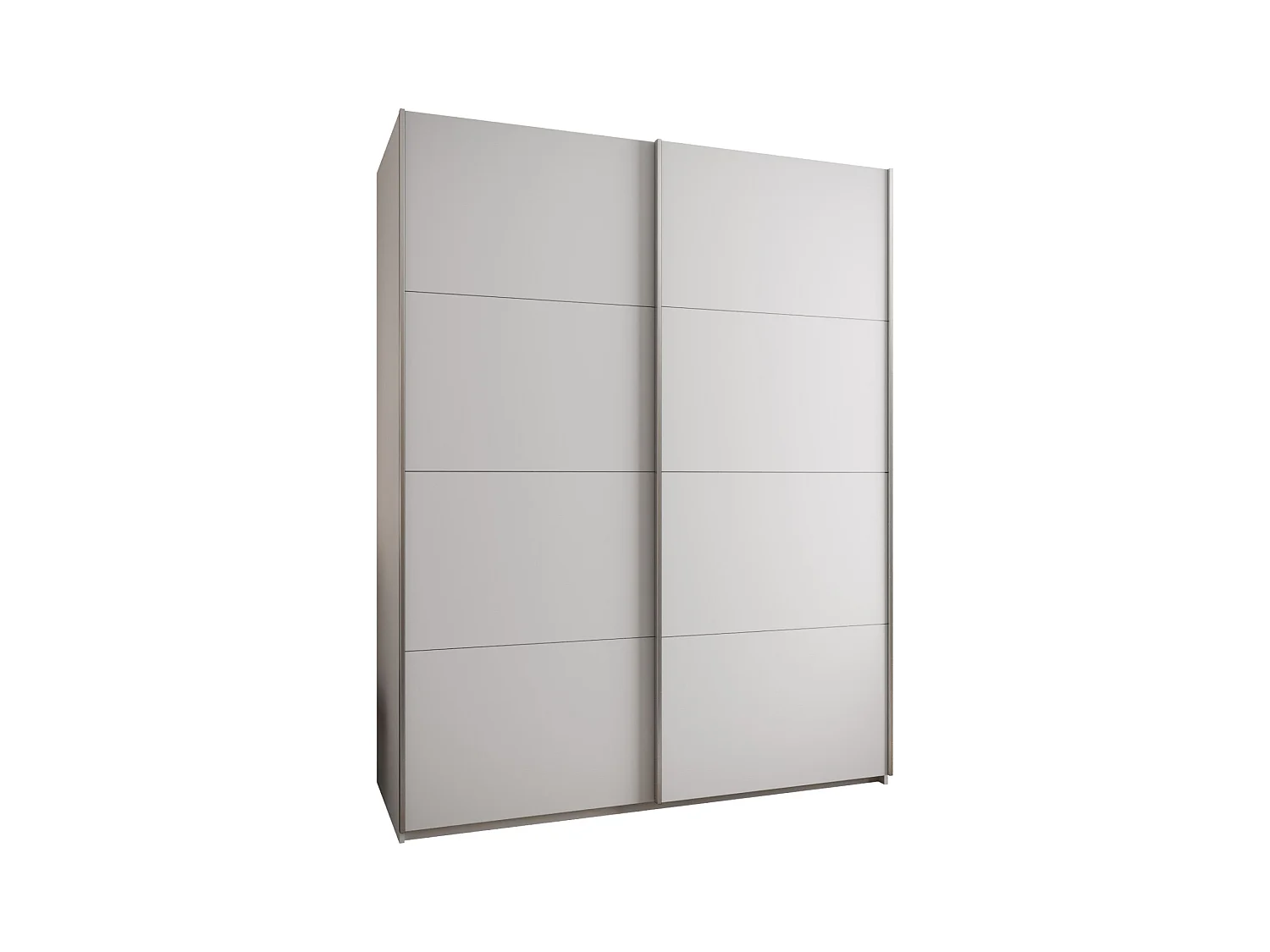 SCHWEBETÜRENSCHRANK Lux 1 245,5/200/64 (Weiß/Weiß/Silber)
