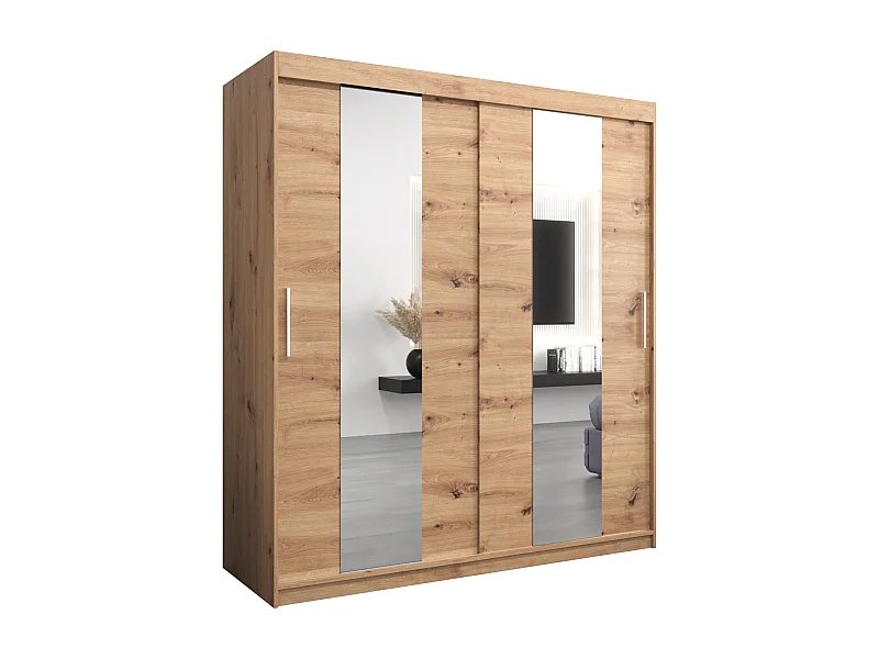 Armoire Pole À Portes Coulissantes 200/180/62 2 portes (Artisan/Artisan)