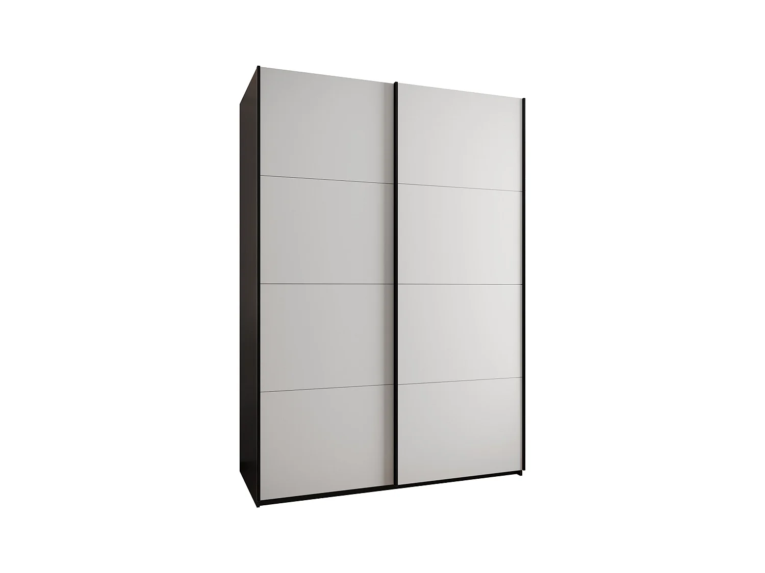 Armadio Lux 1 de puertas corredas 245,5/170/64 (Negro/Blanco/Negro)