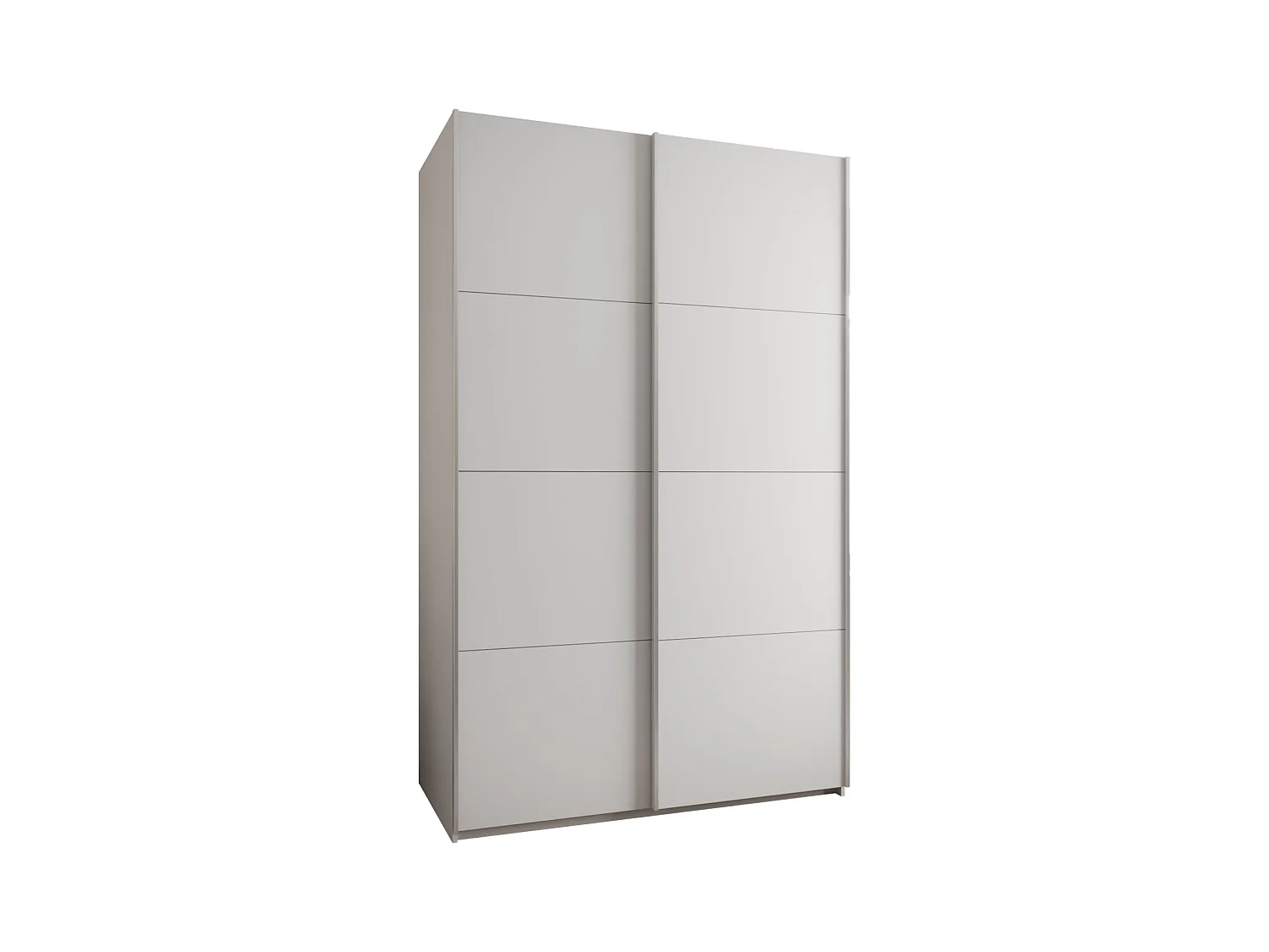 Armoire Lux 1 245,5/160/64 (Blanc/Blanc/Argent)