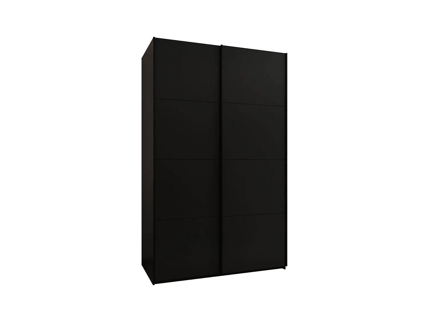 KLEDINGKAST MET SCHUIFDEUREN Lux 1 245,5/150/64 (Zwart/Zwart/Zwart)