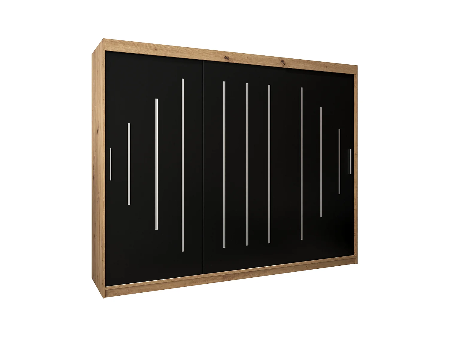 ARMARIO YORK DE PUERTAS CORREDERAS 200/250/62 3 puertas (artisan/negro)