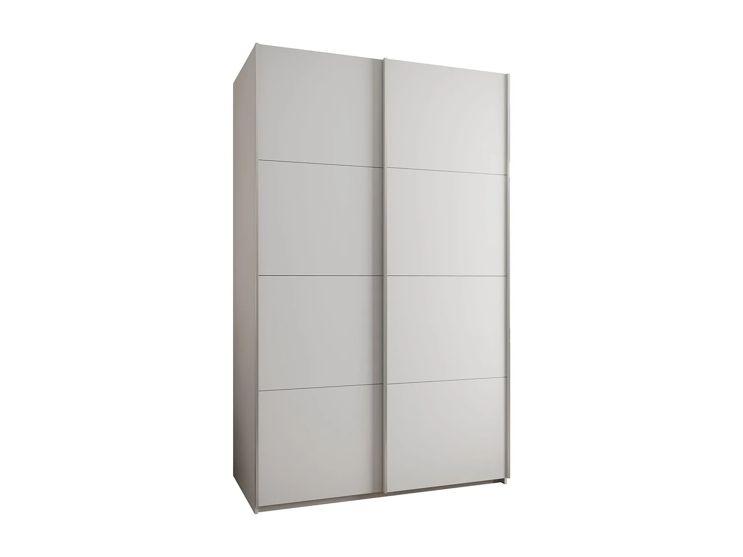 SCHWEBETÜRENSCHRANK Lux 1 245,5/150/64 (Weiß/Weiß/Silber)