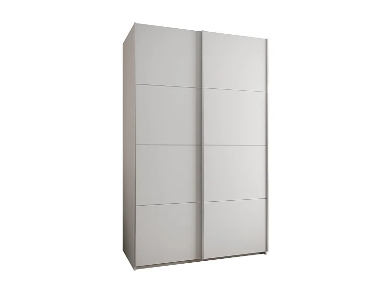 KLEDINGKAST MET SCHUIFDEUREN Lux 1 245,5/150/64 (Wit/Wit/Zilver)