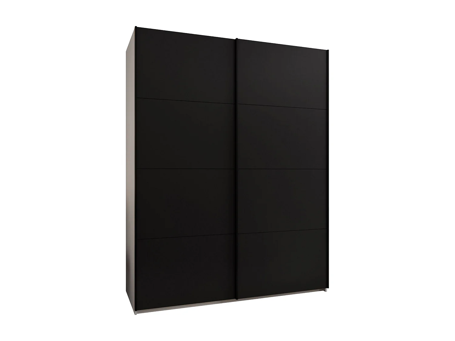 Armoire Lux 1 245,5/190/64 (Blanc/Noir/Noir)