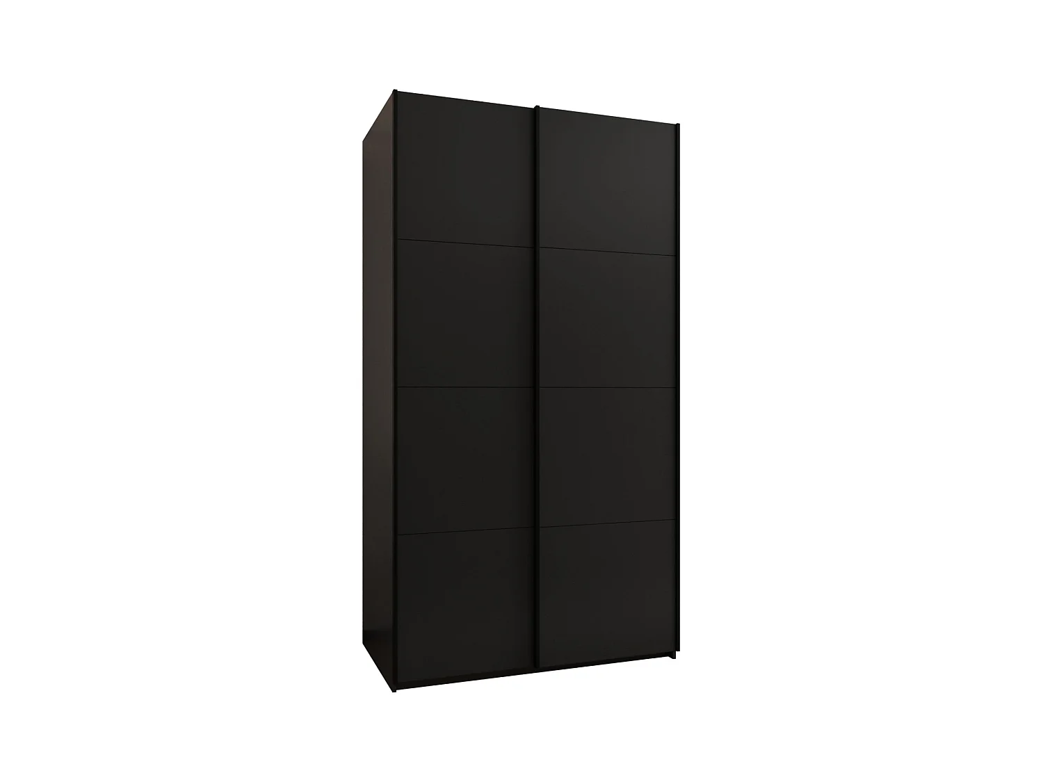SCHWEBETÜRENSCHRANK Lux 1 245,5/130/64 (Schwarz/Schwarz/Schwarz)
