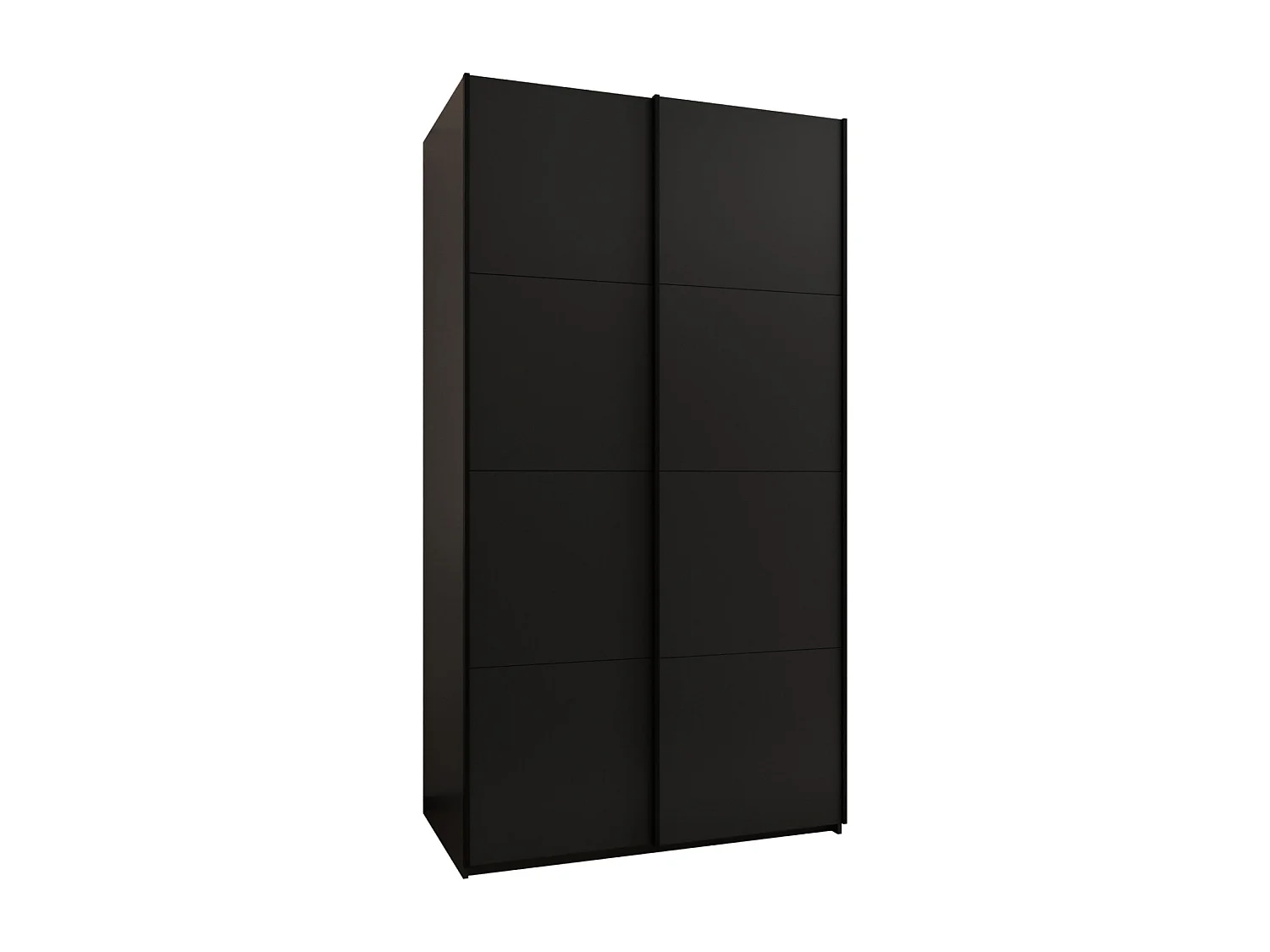 Armoire Lux 1 245,5/130/64 (Noir/Noir/Noir)