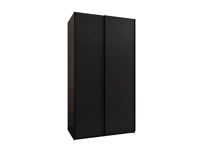 SCHWEBETÜRENSCHRANK Lux 1 245,5/130/64 (Schwarz/Schwarz/Schwarz)