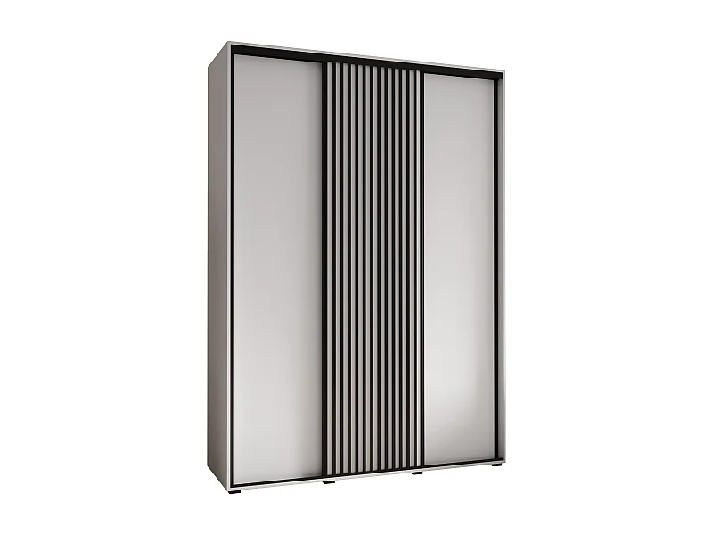 ARMOIRE LANKO 1 À PORTES COULISSANTES 235,2/180/60 3 Portes (Blanc/Blanc)