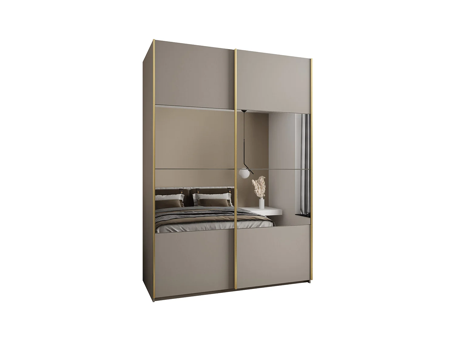 Armoire Lux 4 245,5/180/64 (Cachemire/Cachemire/Or)