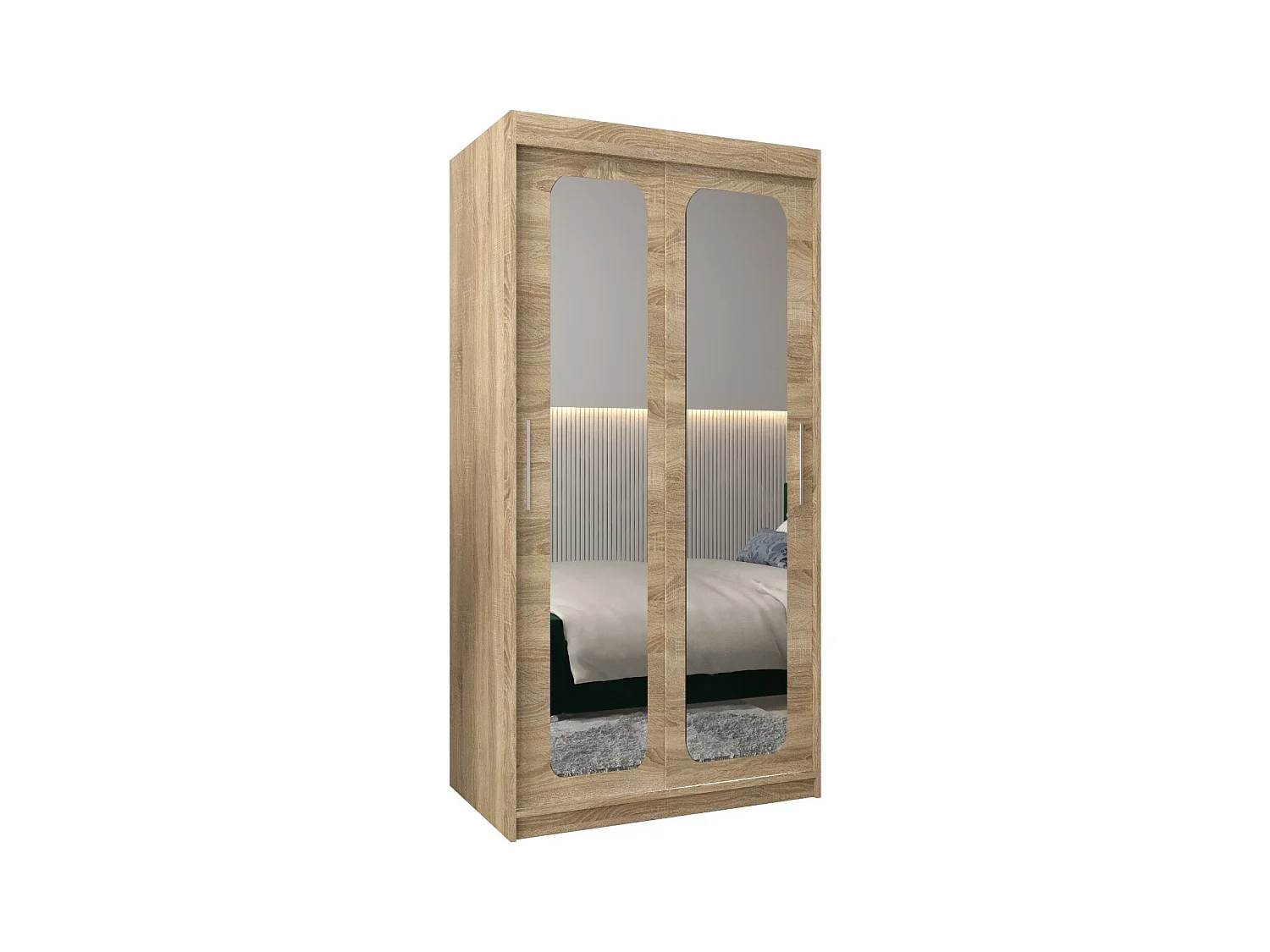 ARMOIRE PROMO T3 À PORTES COULISSANTES 200/100/62 2 Portes (Sonoma/Sonoma)