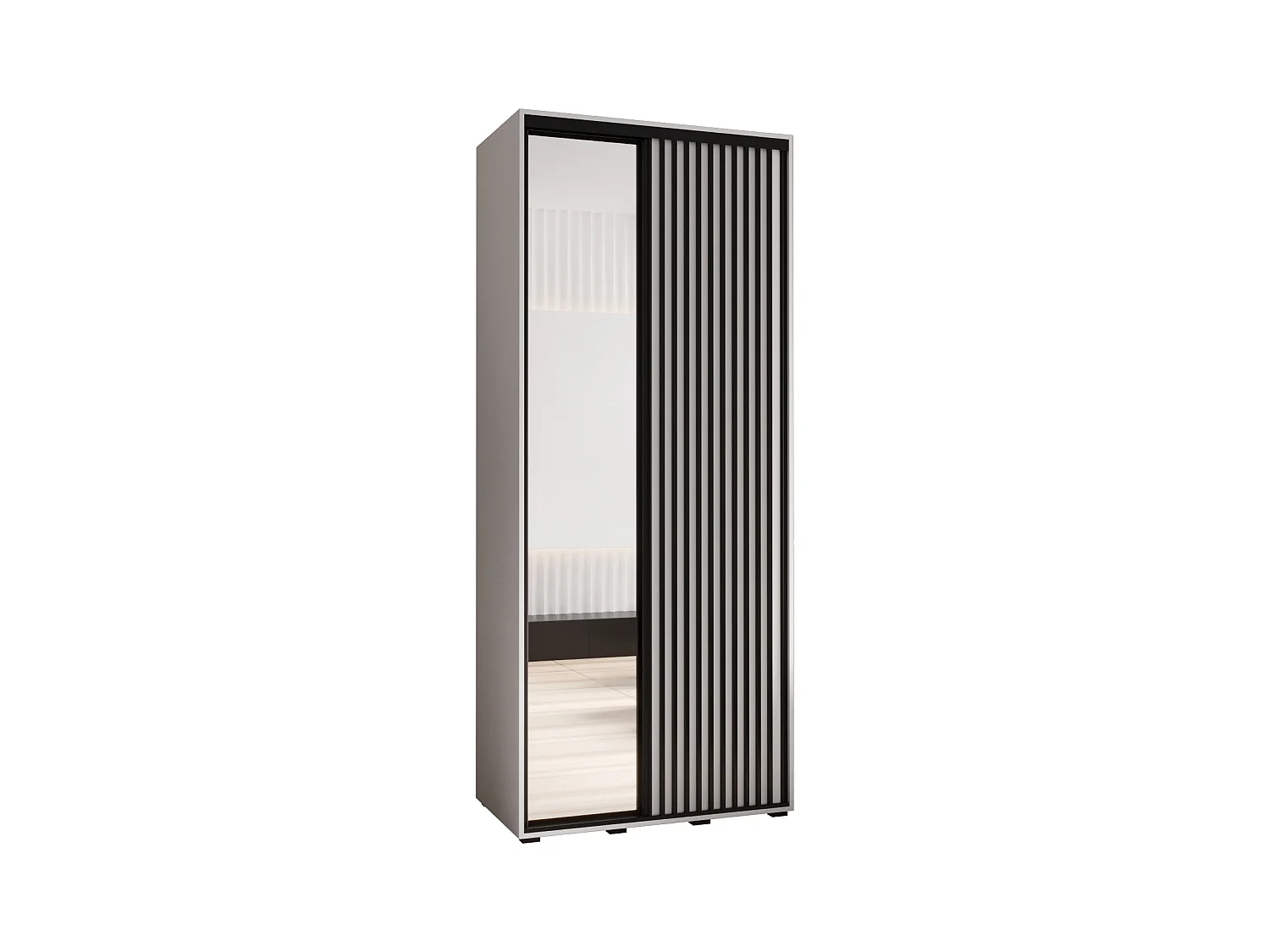 SCHWEBETÜRENSCHRANK LANKO 2 235,2/100/60 2-türig (Weiß/Weiß)