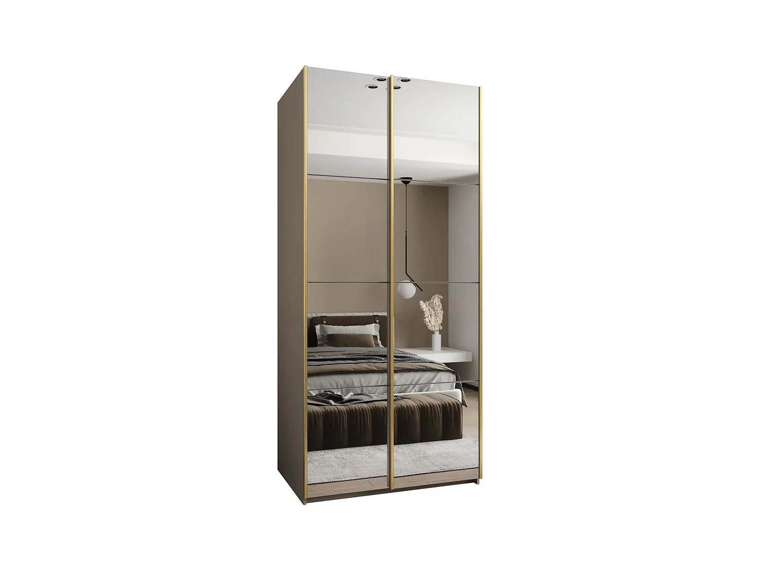 Armoire Lux 2 245,5/100/64 (Cachemire/Cachemire/Or)