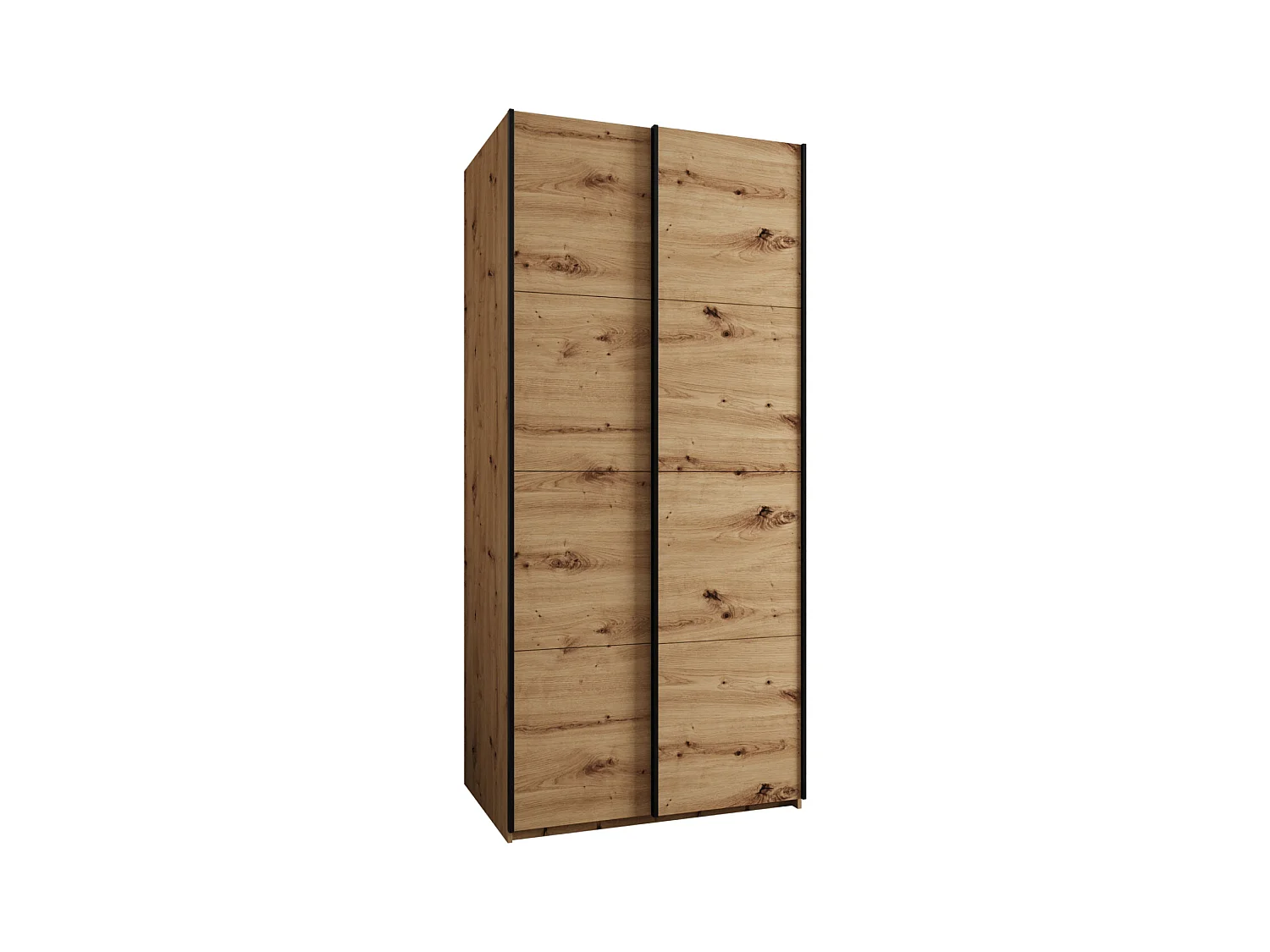 Armoire Lux 1 245,5/120/64 (Artisan/Artisan/Noir)