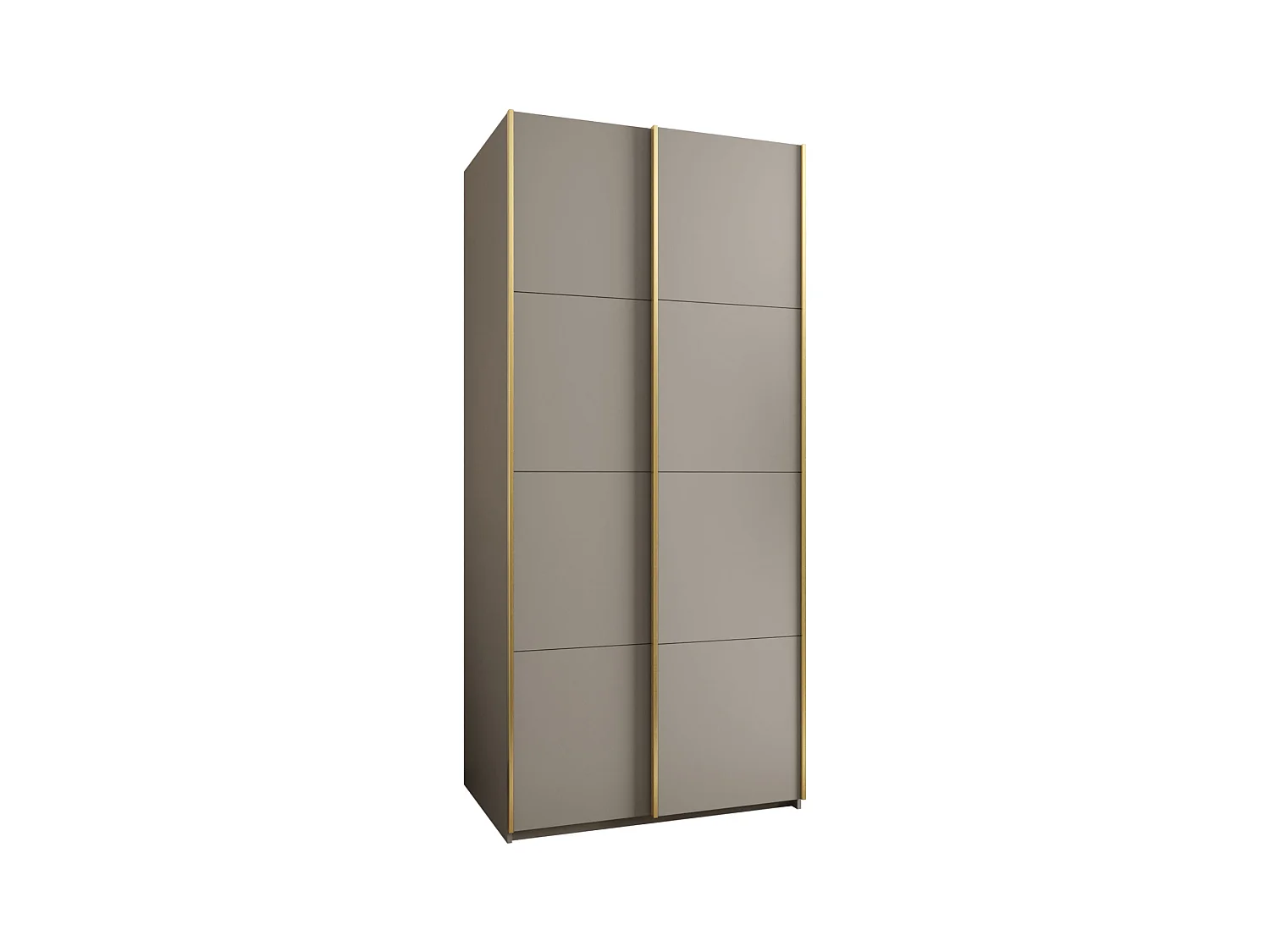SCHWEBETÜRENSCHRANK Lux 1 245,5/120/64 (Kaschmir/Kaschmir/Gold)