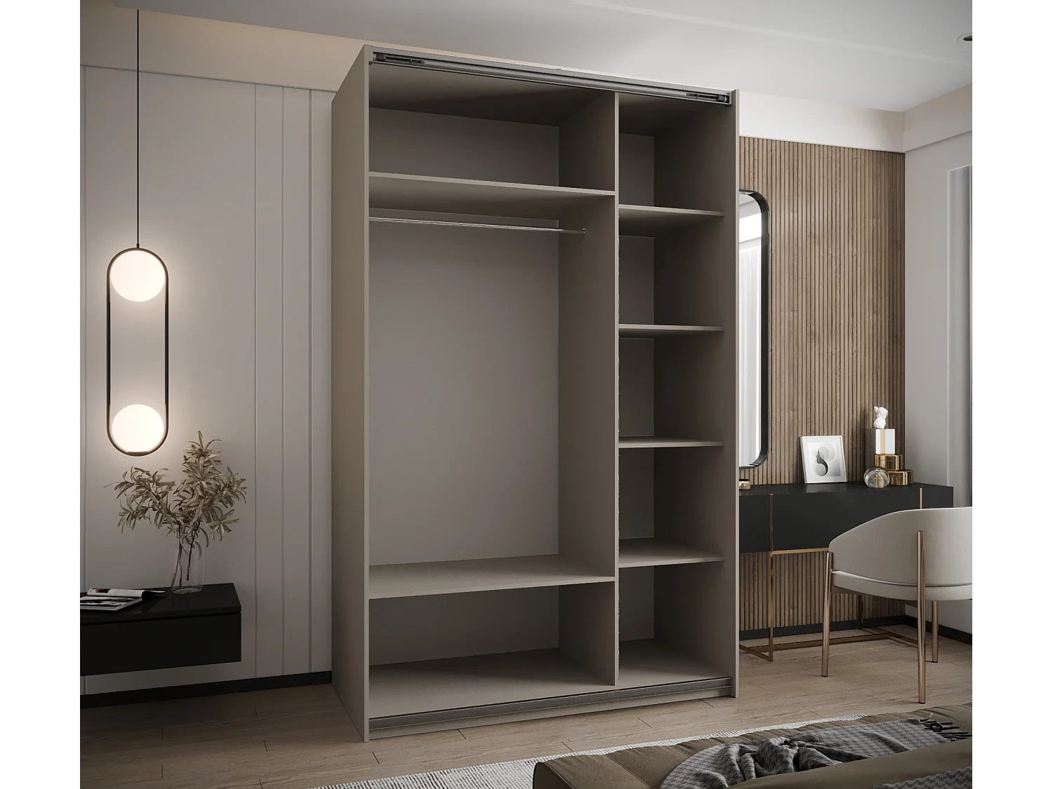 Armadio Lux 2 245,5/150/64 (Cachemire/Cachemire/Gold)