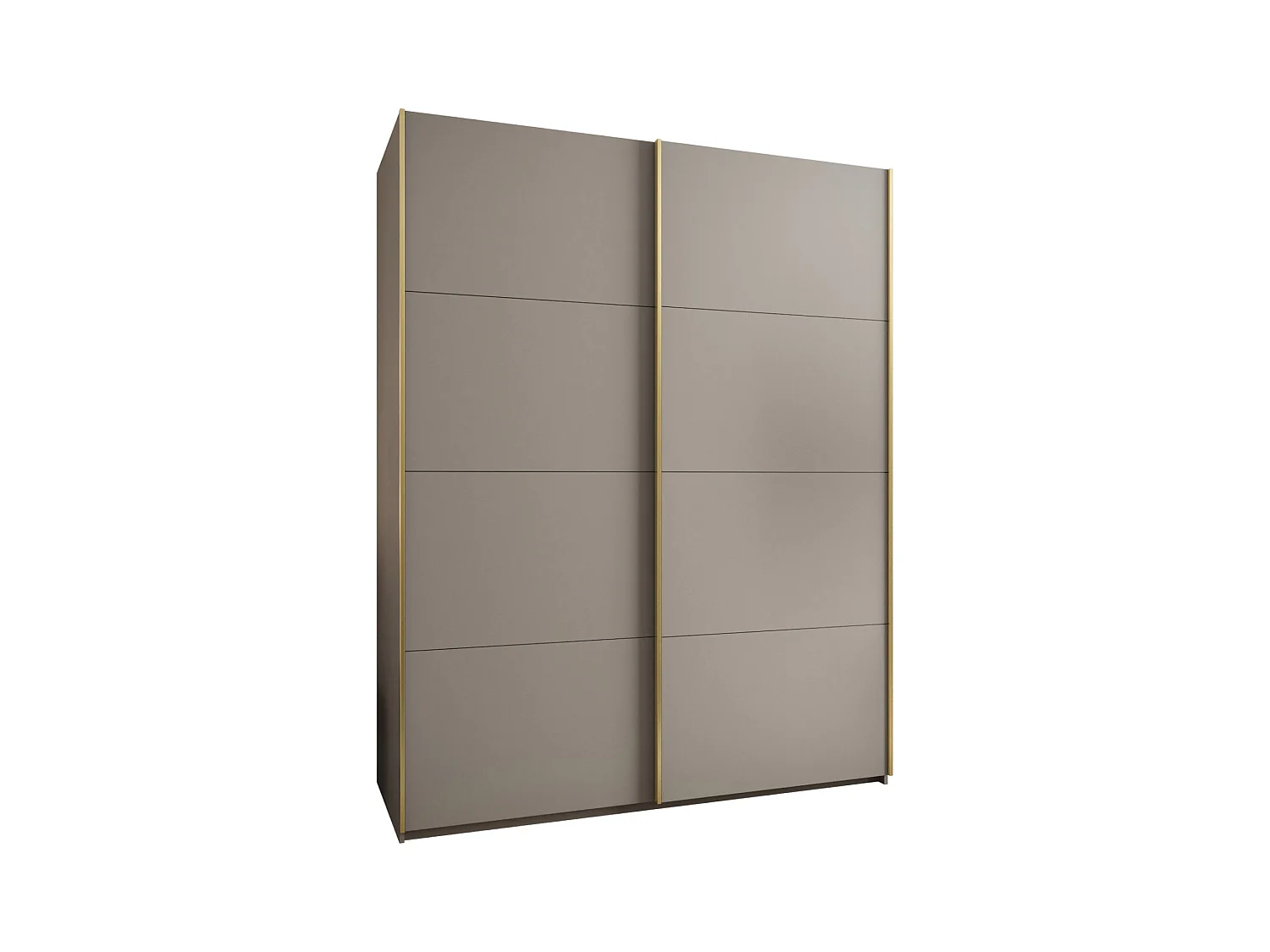SCHWEBETÜRENSCHRANK Lux 1 245,5/190/64 (Kaschmir/Kaschmir/Gold)