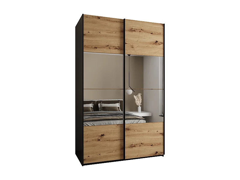 Armadio Lux 4 245,5/160/64 (Nero/Artisan/Nero)