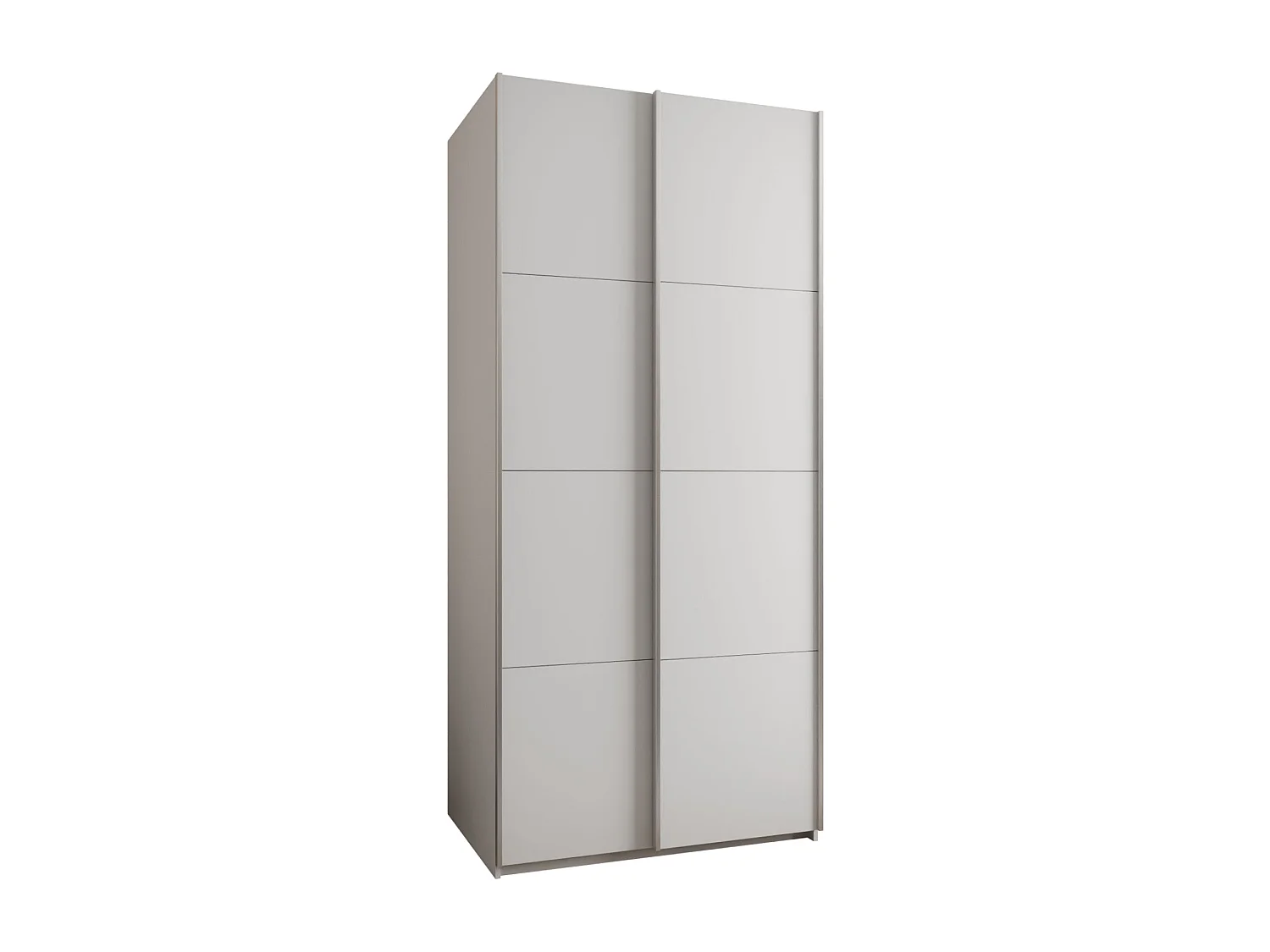 Armoire Lux 1 245,5/110/64 (Blanc/Blanc/Argent)