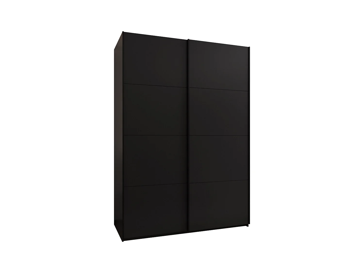 KLEDINGKAST MET SCHUIFDEUREN Lux 1 245,5/170/64 (Zwart/Zwart/Zwart)