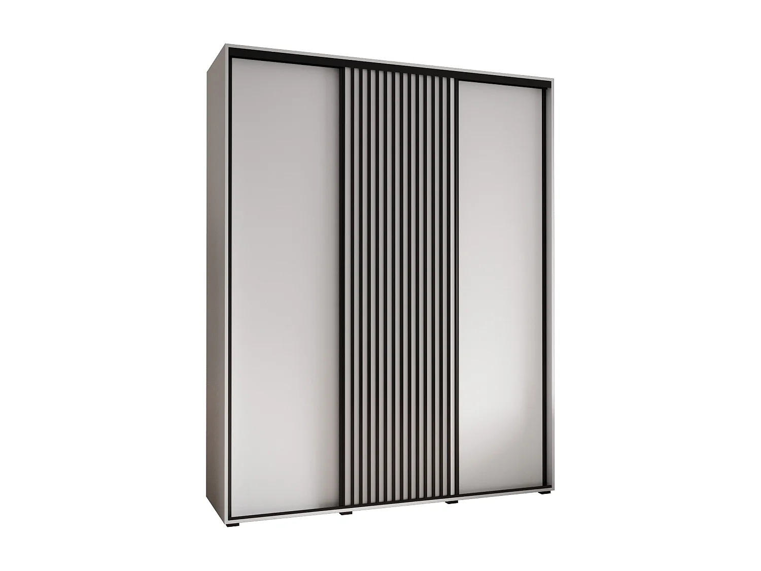 SCHWEBETÜRENSCHRANK SAPPORO 1 205,2/190/60 3-türig (Weiß/Weiß)