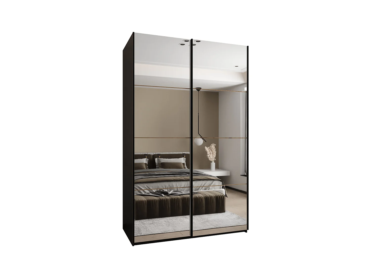 Armoire Lux 2 245,5/160/64 (Noir/Artisan/Noir)
