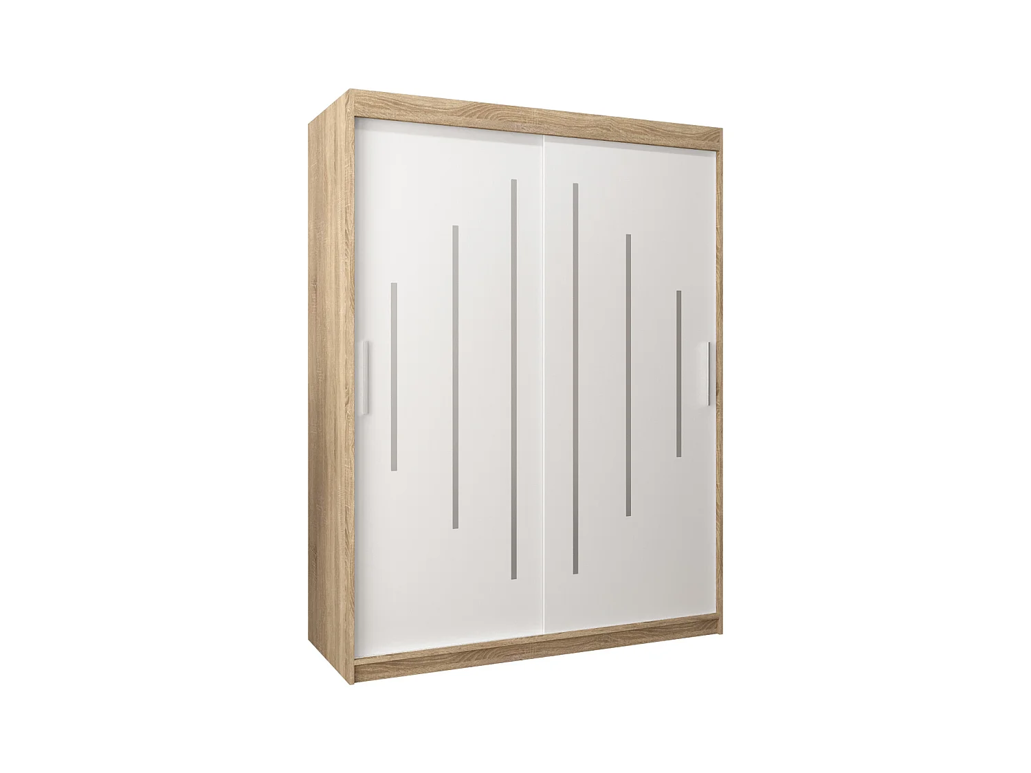 YORK KLEDINGKAST MET SCHUIFDEUREN 200/150/62 2 deuren (sonoma/wit)