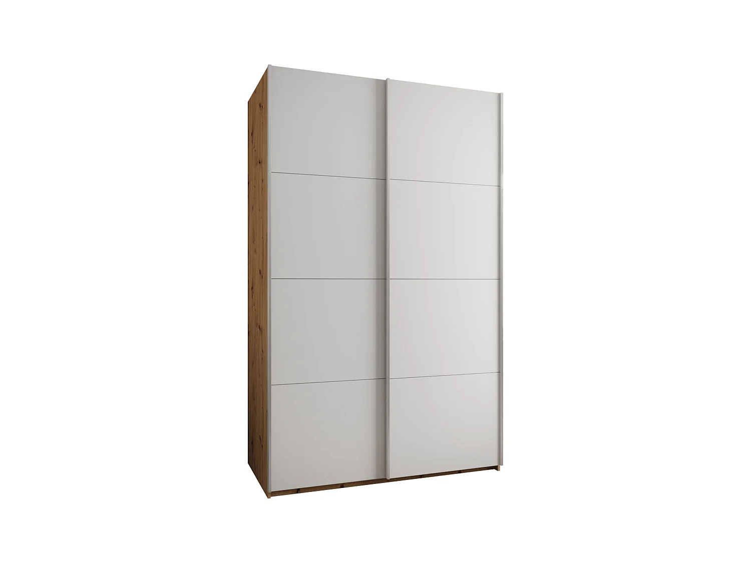 Armoire Lux 1 245,5/150/64 (Artisan/Blanc/Argent)