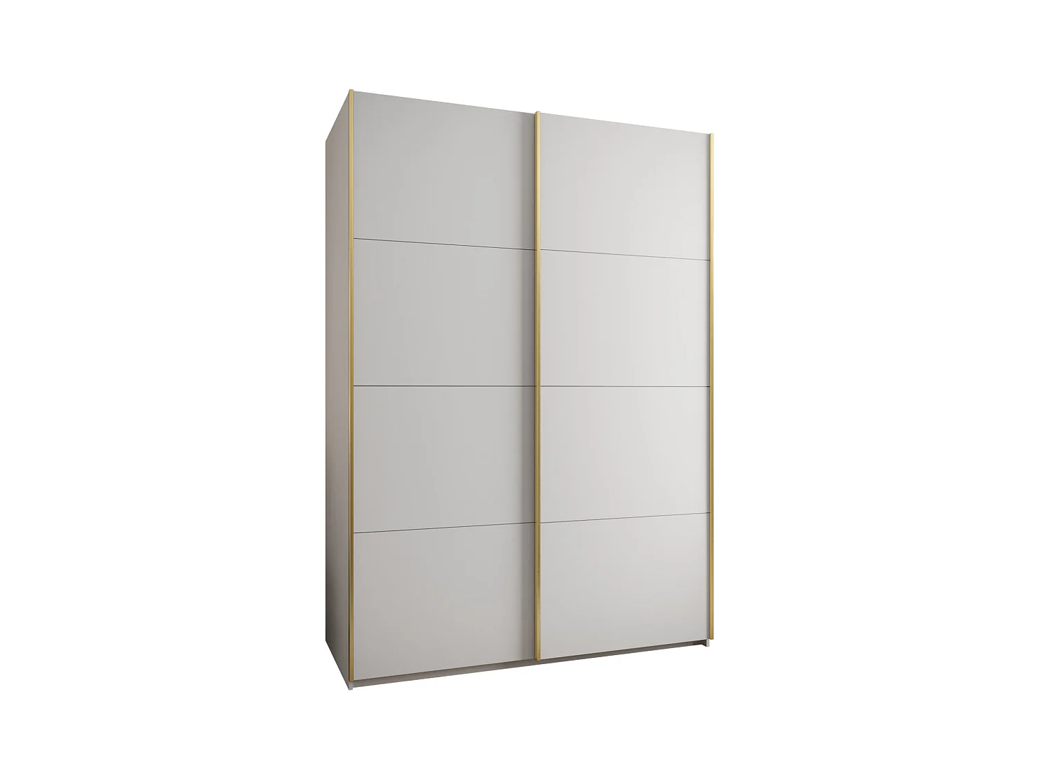 Armoire Lux 1 245,5/180/64 (Blanc/Blanc/Or)