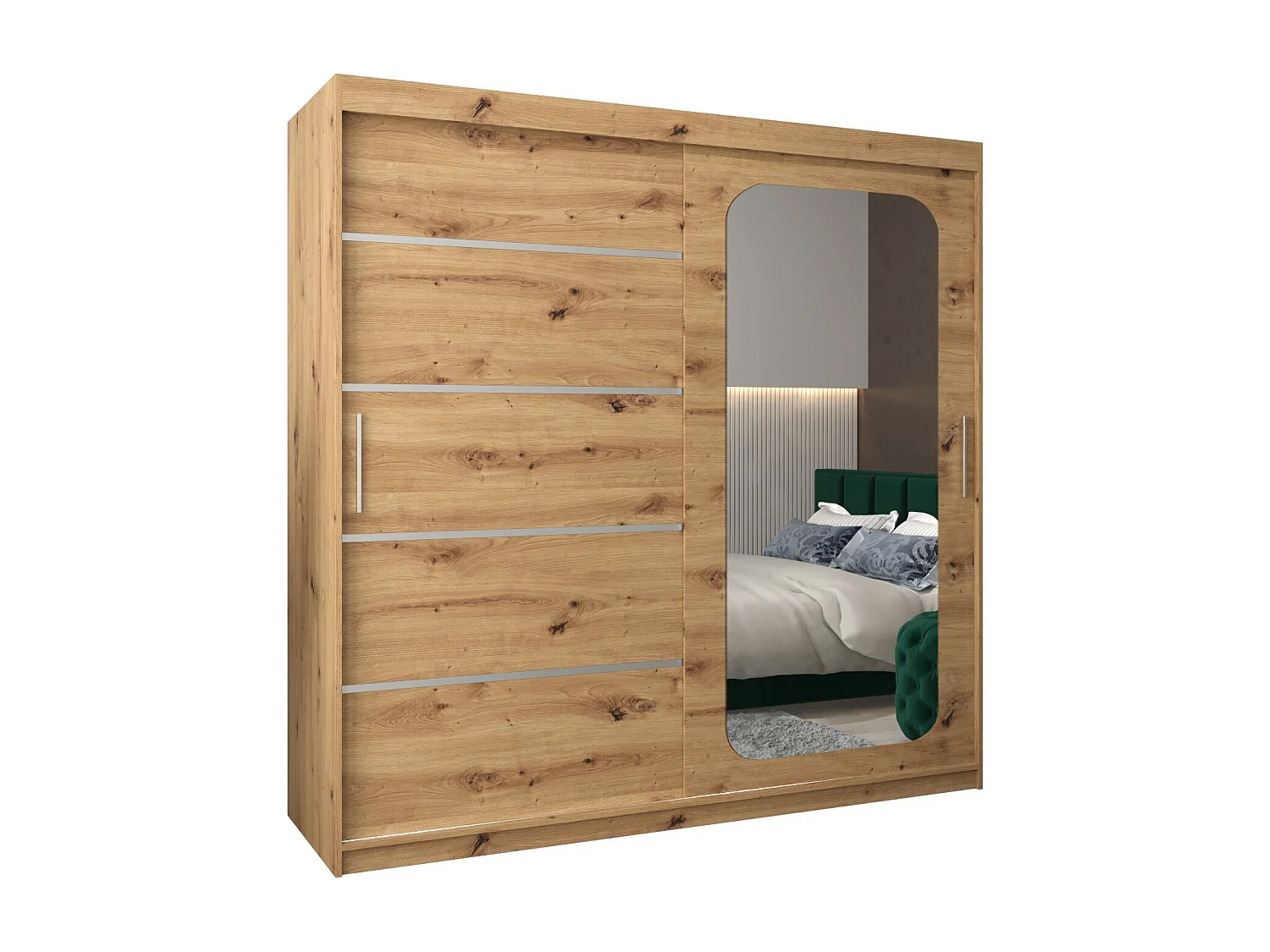 ARMOIRE PROMO V2 À PORTES COULISSANTES 200/200/62 2 Portes (Artisan/Artisan)