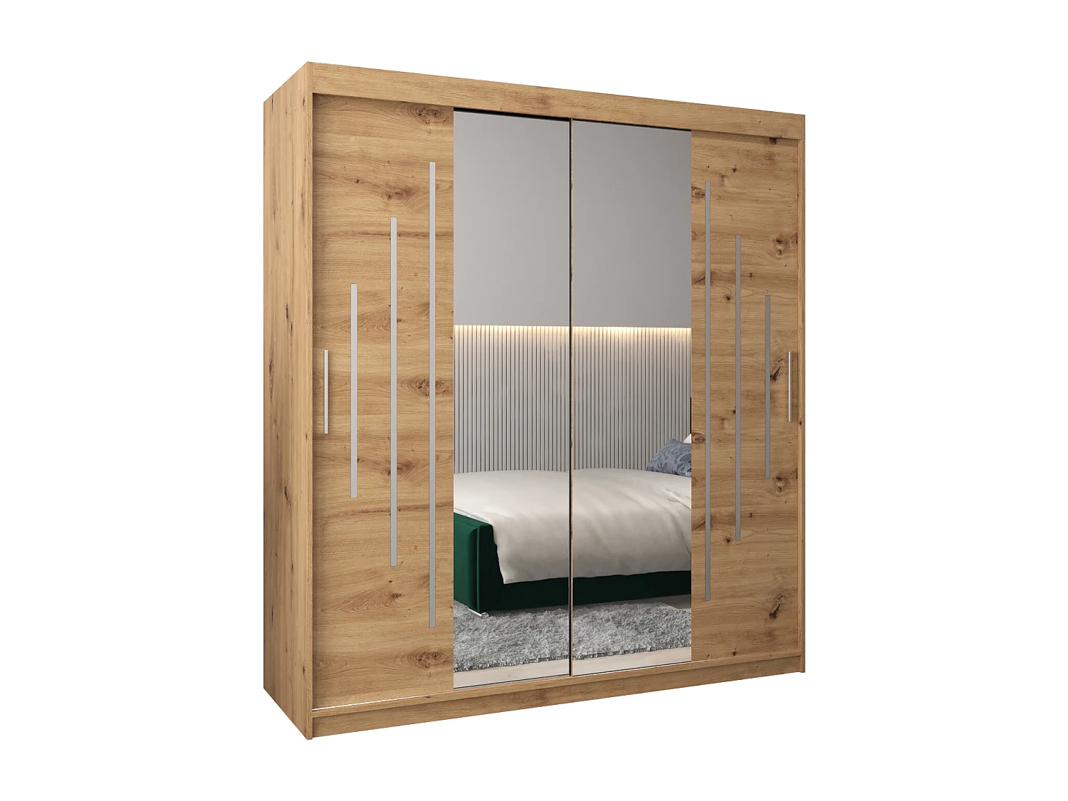 ARMARIO YORK 1 DE PUERTAS CORREDERAS 200/180/62 2 puertas (artisan/artisan)