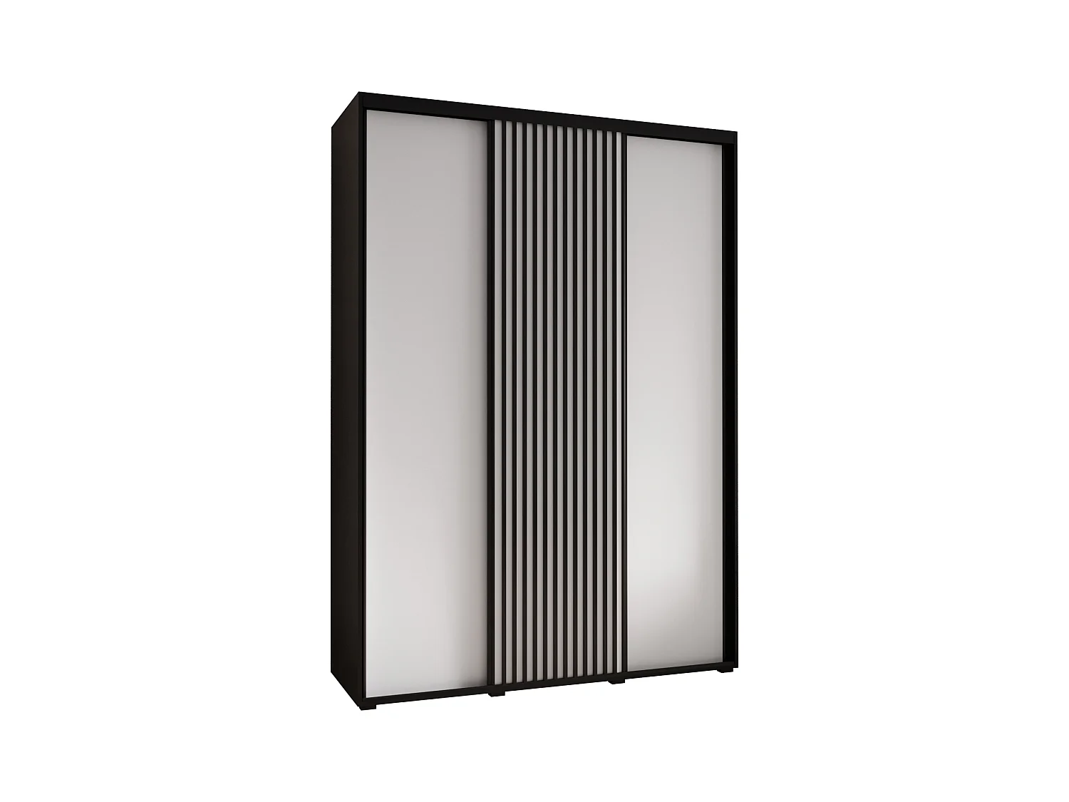 SCHWEBETÜRENSCHRANK LANKO 1 235,2/180/60 3-türig (Schwarz/Weiß)