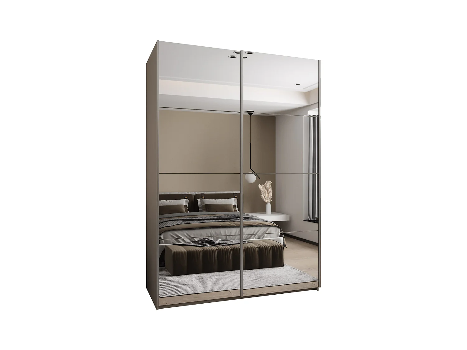 Armoire Lux 2 245,5/180/64 (Cachemire/Cachemire/Argent)