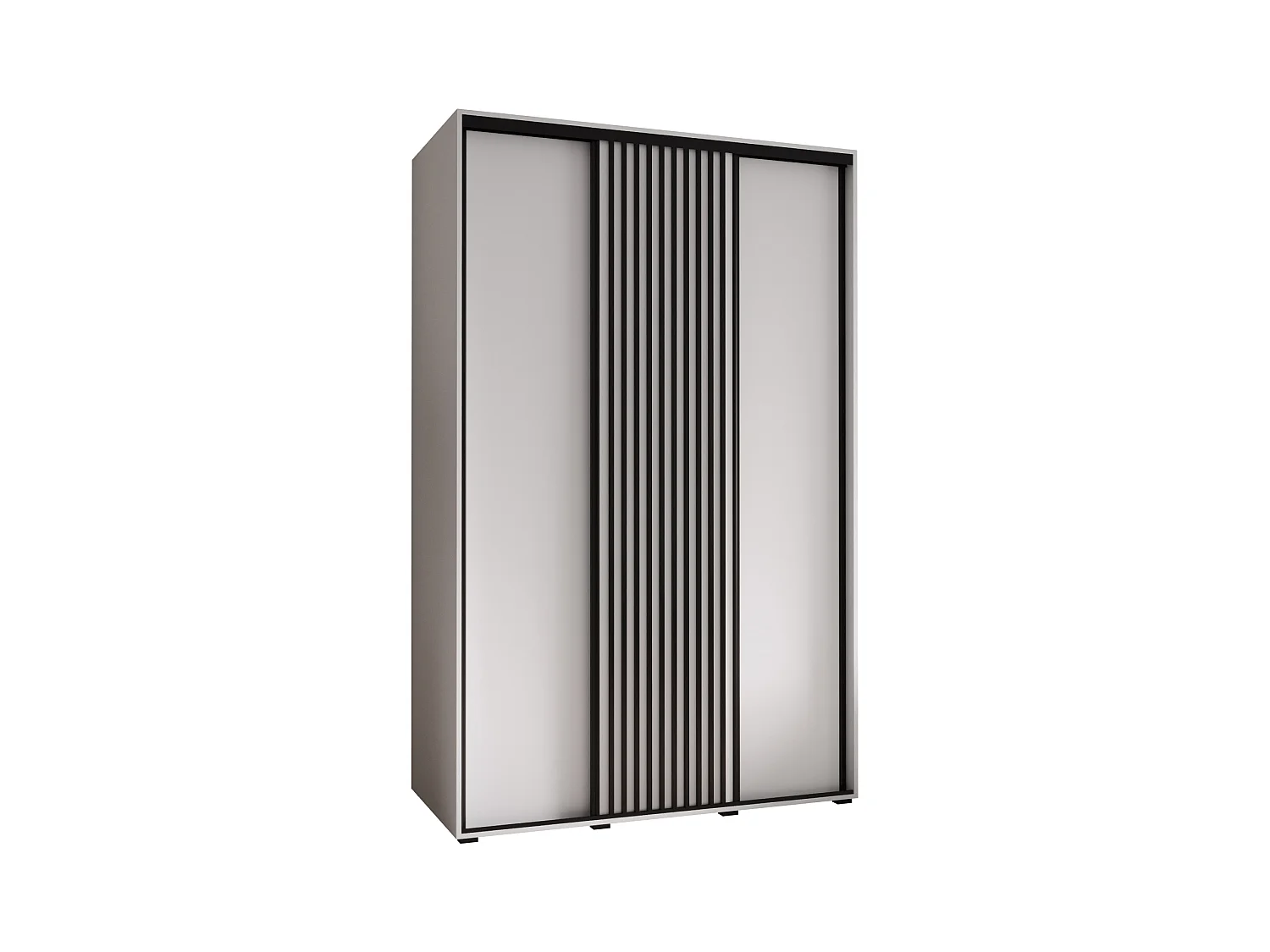 ARMOIRE LANKO 1 À PORTES COULISSANTES 235,2/150/45 3 Portes (Blanc/Blanc)
