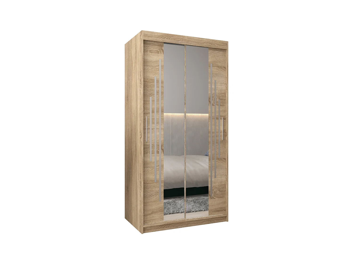 SCHWEBETÜRENSCHRANK YORK 1 200/100/62 2-türig (Sonoma/Sonoma)