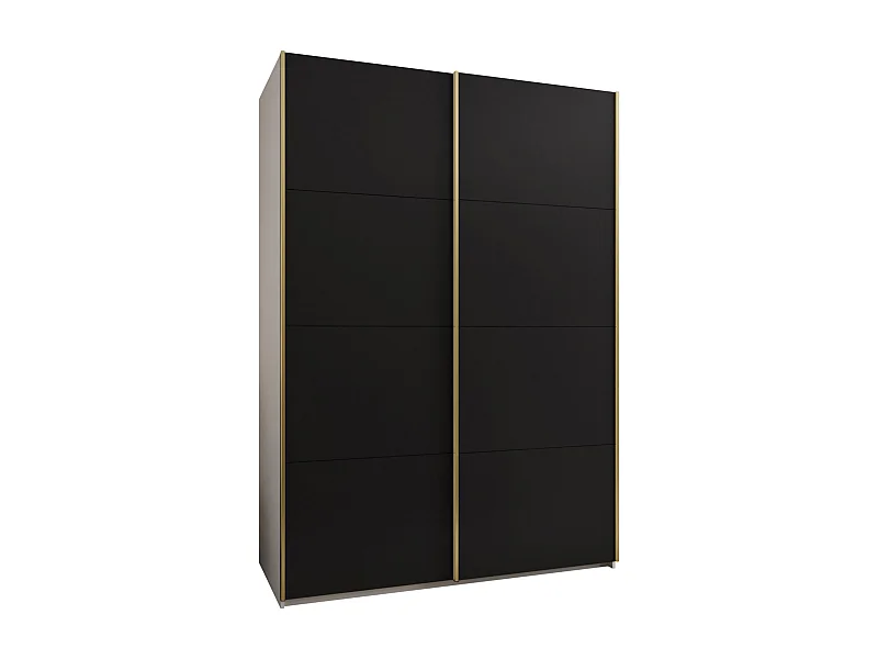 Armoire Lux 1 245,5/170/64 (Blanc/Noir/Argent)
