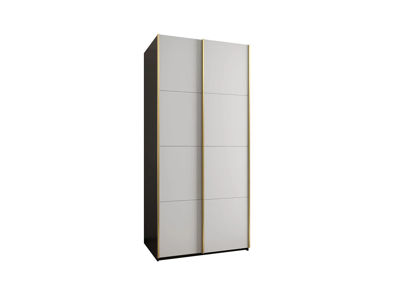 Armadio Lux 1 245,5/110/64 (Nero/Blanc/Gold)