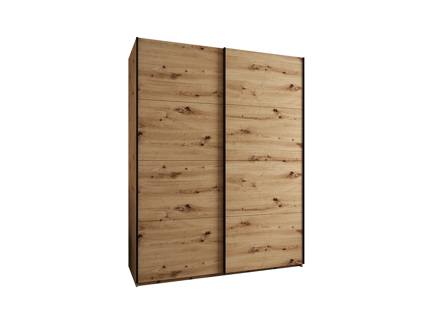 Armoire Lux 1 245,5/190/64 (Artisan/Artisan/Noir)