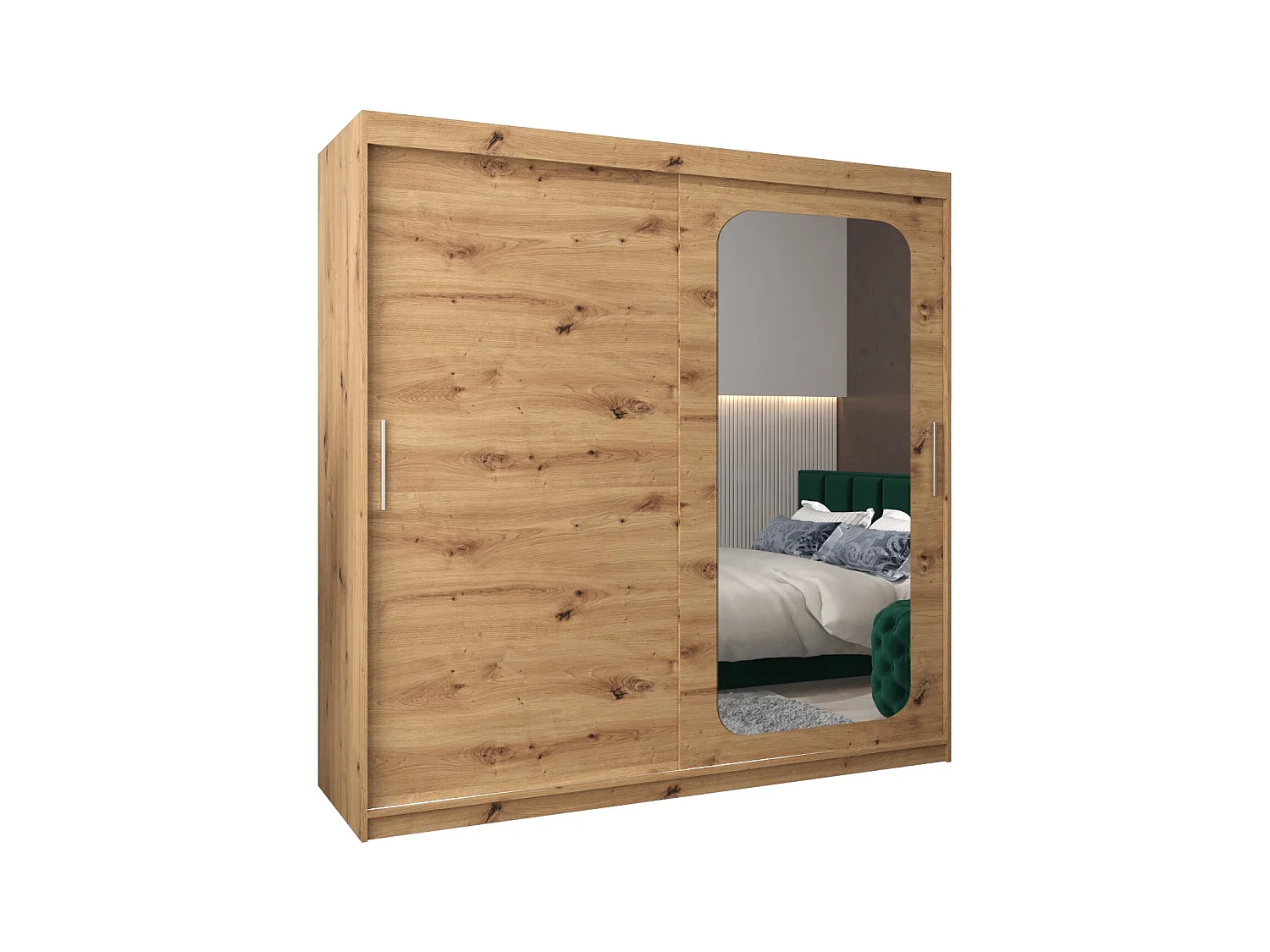 PROMO T2 KLEDINGKAST MET SCHUIFDEUREN 200/200/62 2 deuren (artisan/artisan)